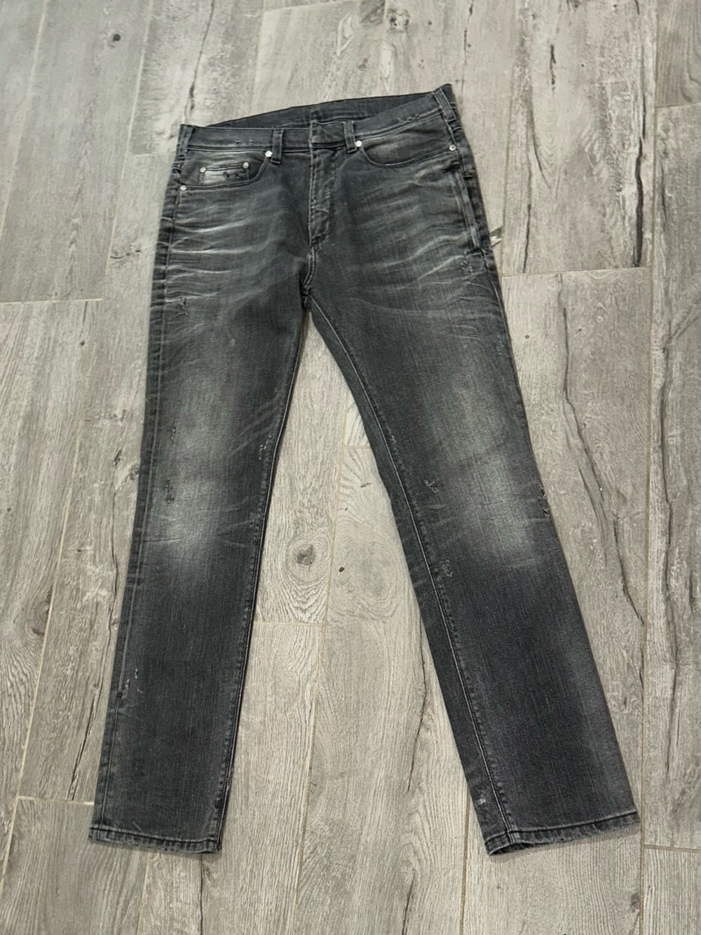 Neil Barrett Black Washed Slim Fit Jeans